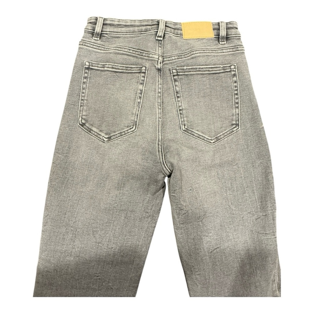 ZARA Women High Rise Straight Leg Jeans – Gray Washed – Size 4 - Picture 4 of 10